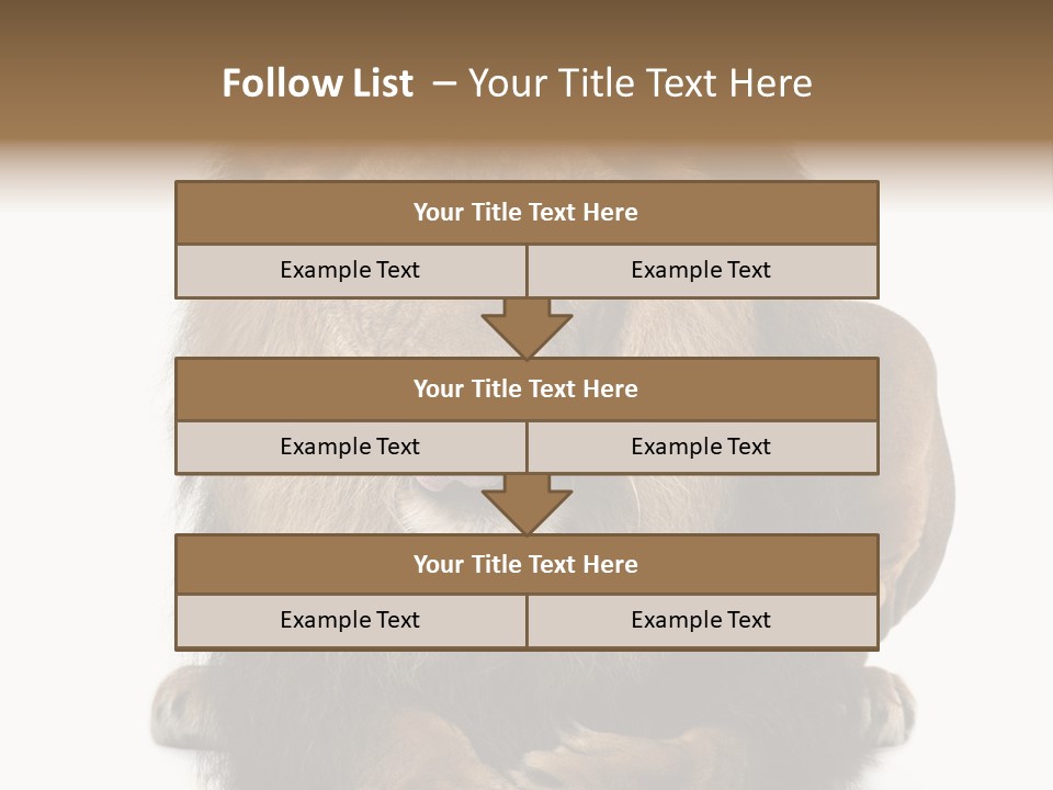 Animal Themes Mane Laying Down PowerPoint Template