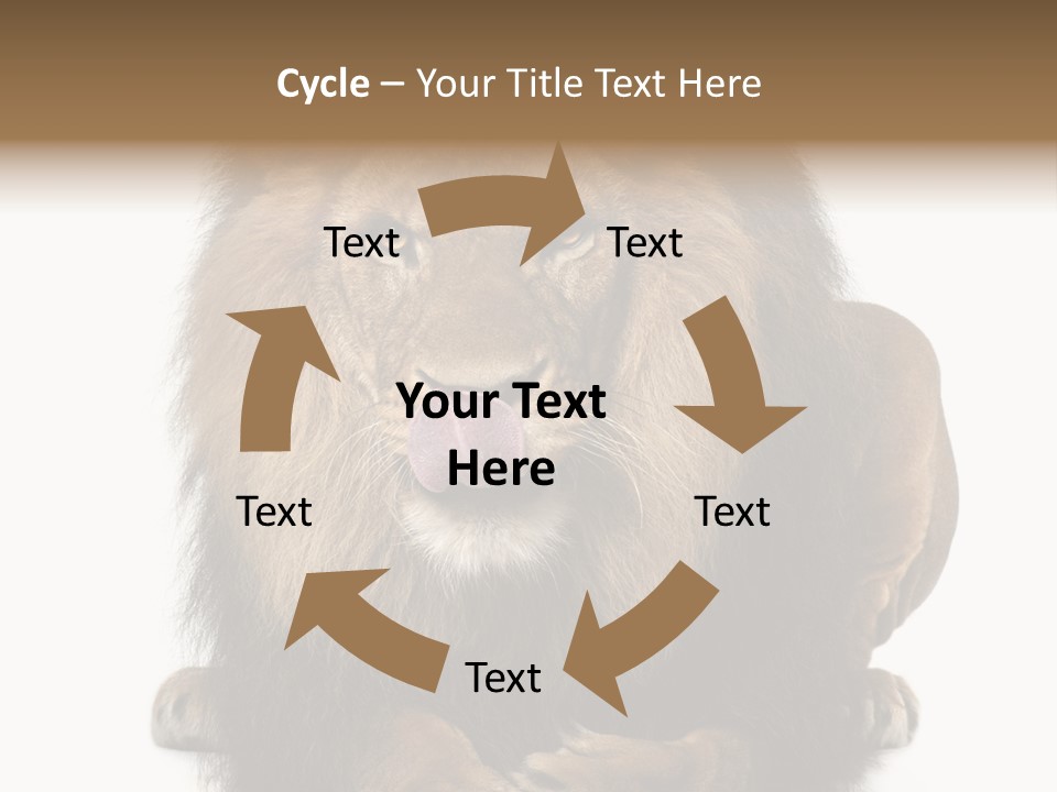 Animal Themes Mane Laying Down PowerPoint Template