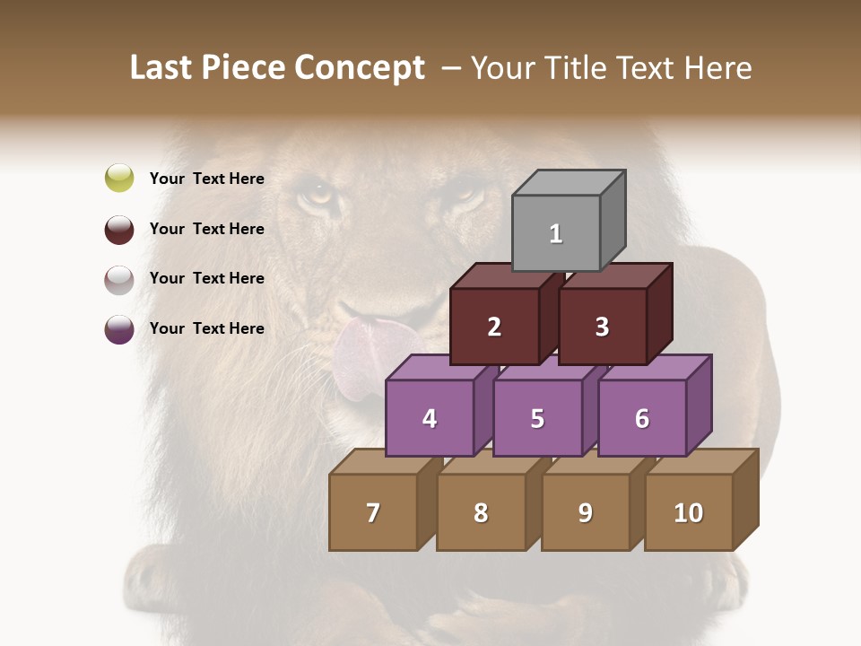 Animal Themes Mane Laying Down PowerPoint Template