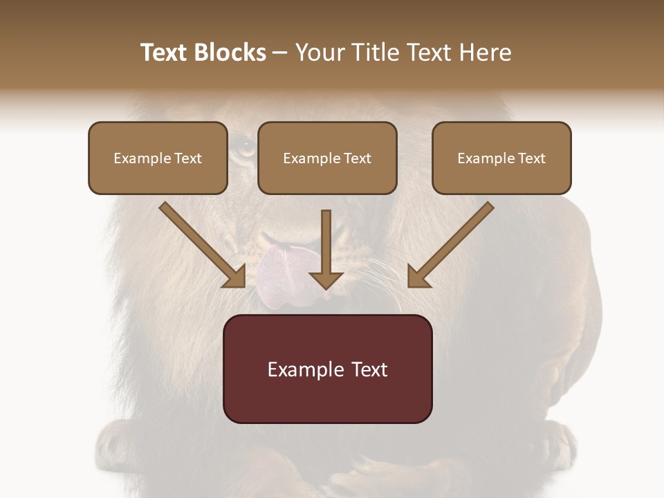 Animal Themes Mane Laying Down PowerPoint Template