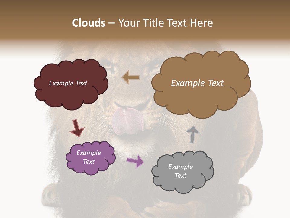 Animal Themes Mane Laying Down PowerPoint Template