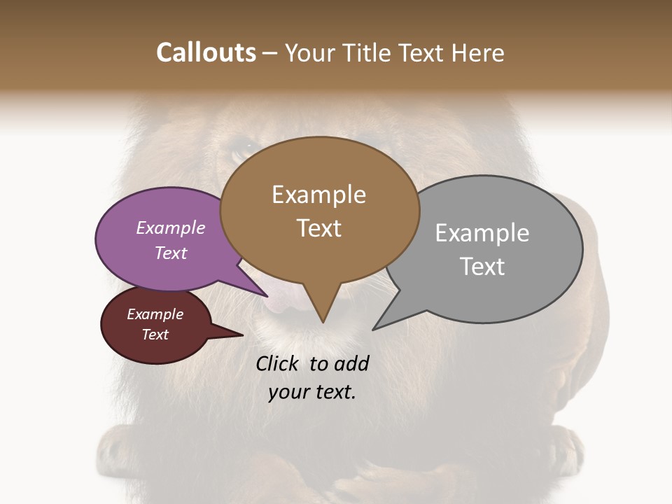 Animal Themes Mane Laying Down PowerPoint Template