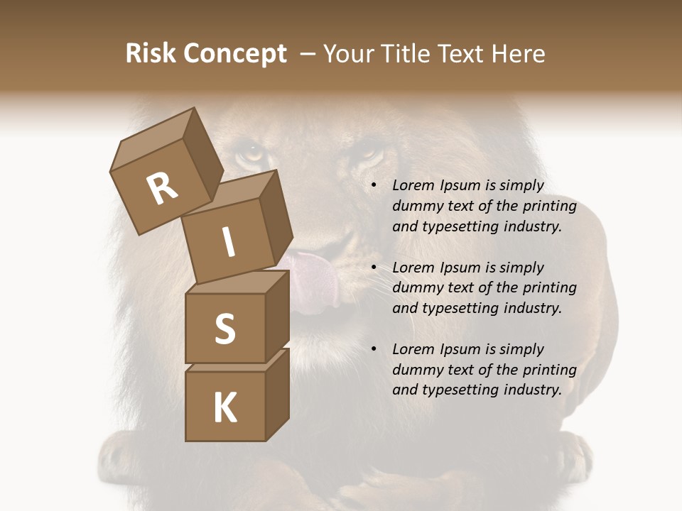 Animal Themes Mane Laying Down PowerPoint Template