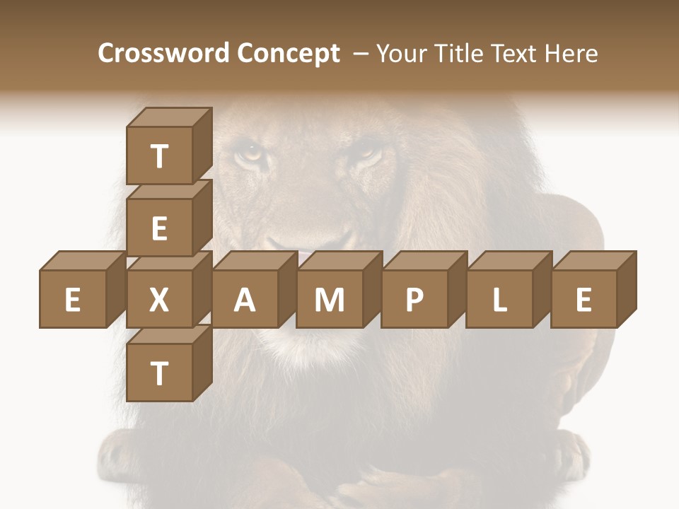 Animal Themes Mane Laying Down PowerPoint Template