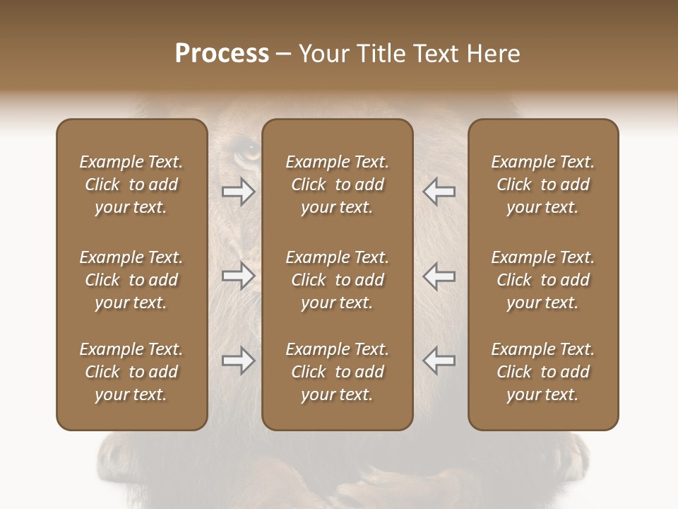 Animal Themes Mane Laying Down PowerPoint Template