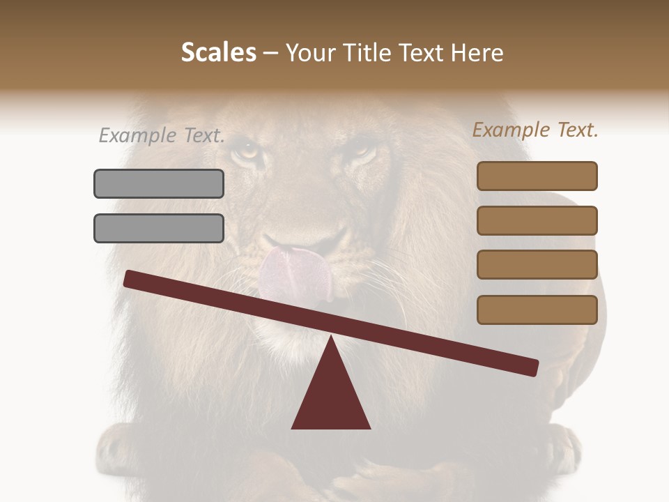 Animal Themes Mane Laying Down PowerPoint Template