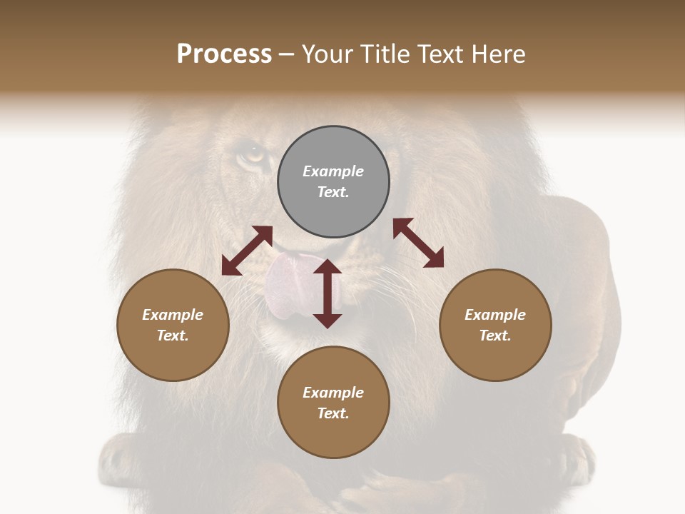 Animal Themes Mane Laying Down PowerPoint Template