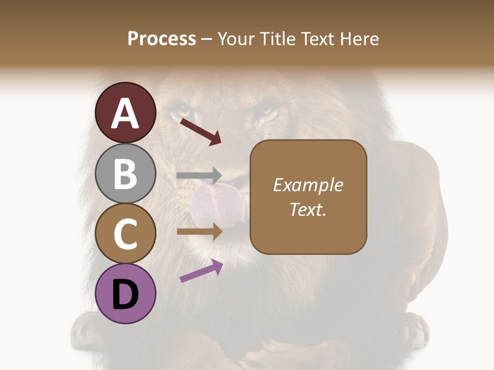 Animal Themes Mane Laying Down PowerPoint Template