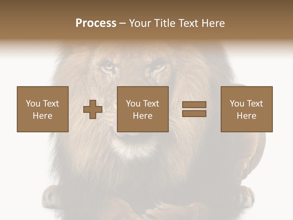 Animal Themes Mane Laying Down PowerPoint Template