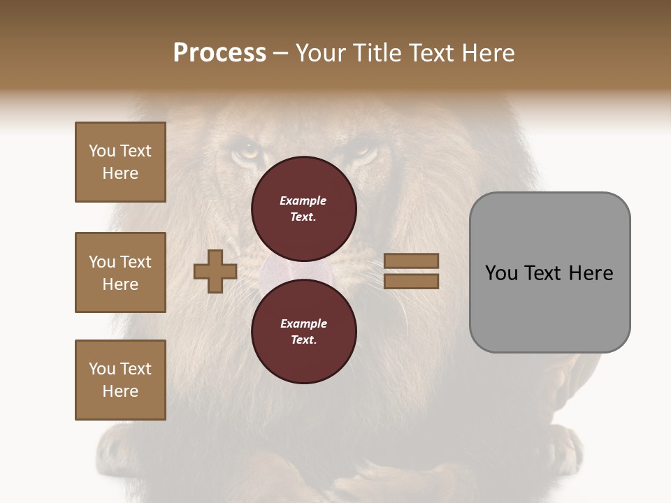 Animal Themes Mane Laying Down PowerPoint Template
