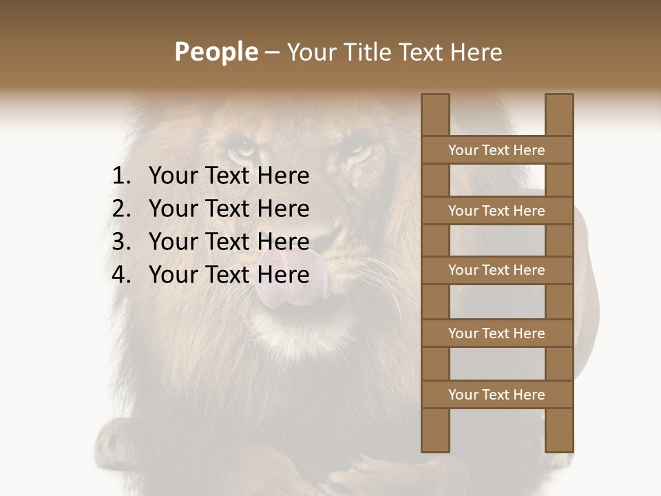 Animal Themes Mane Laying Down PowerPoint Template