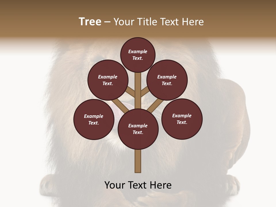 Animal Themes Mane Laying Down PowerPoint Template