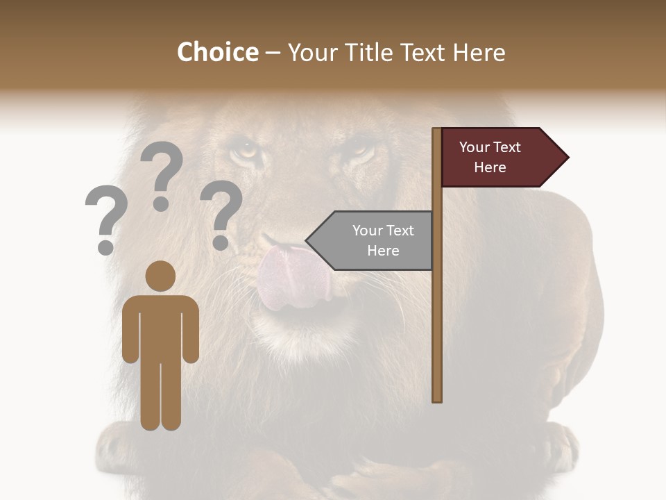 Animal Themes Mane Laying Down PowerPoint Template