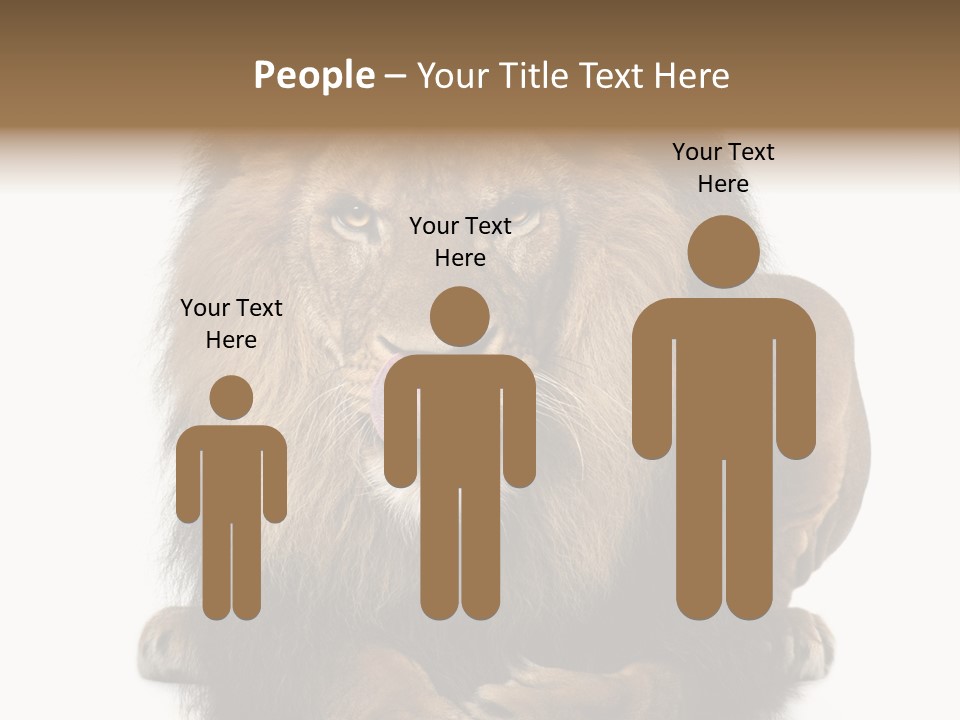 Animal Themes Mane Laying Down PowerPoint Template