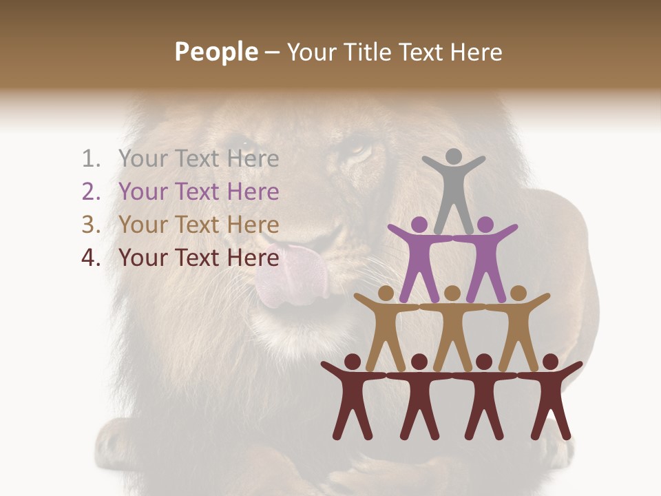 Animal Themes Mane Laying Down PowerPoint Template