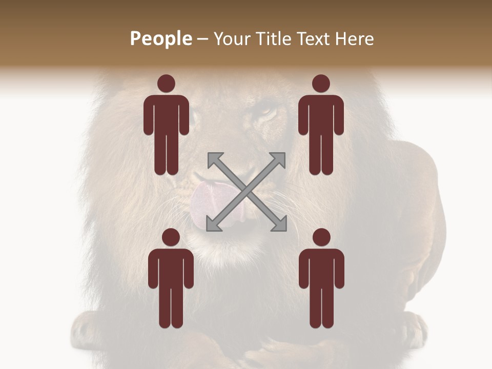 Animal Themes Mane Laying Down PowerPoint Template