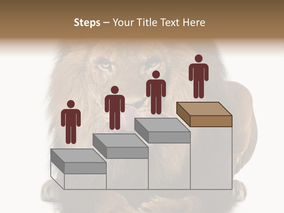 Animal Themes Mane Laying Down PowerPoint Template