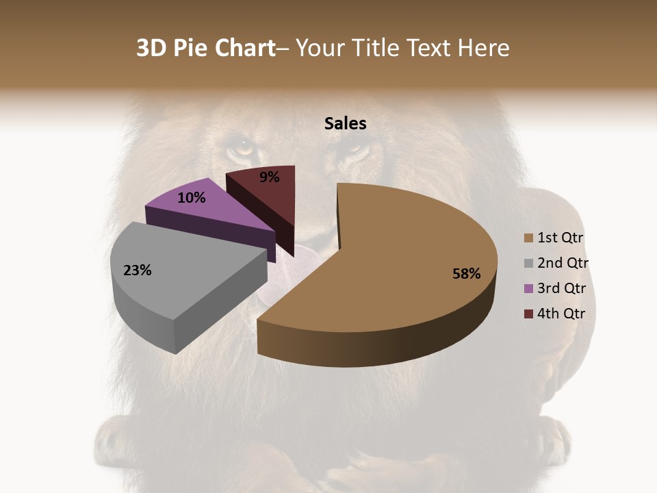Animal Themes Mane Laying Down PowerPoint Template