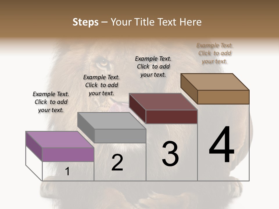 Animal Themes Mane Laying Down PowerPoint Template