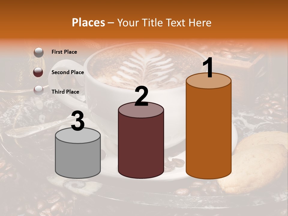 Milch Kaffeekreation Kaffeebohne PowerPoint Template