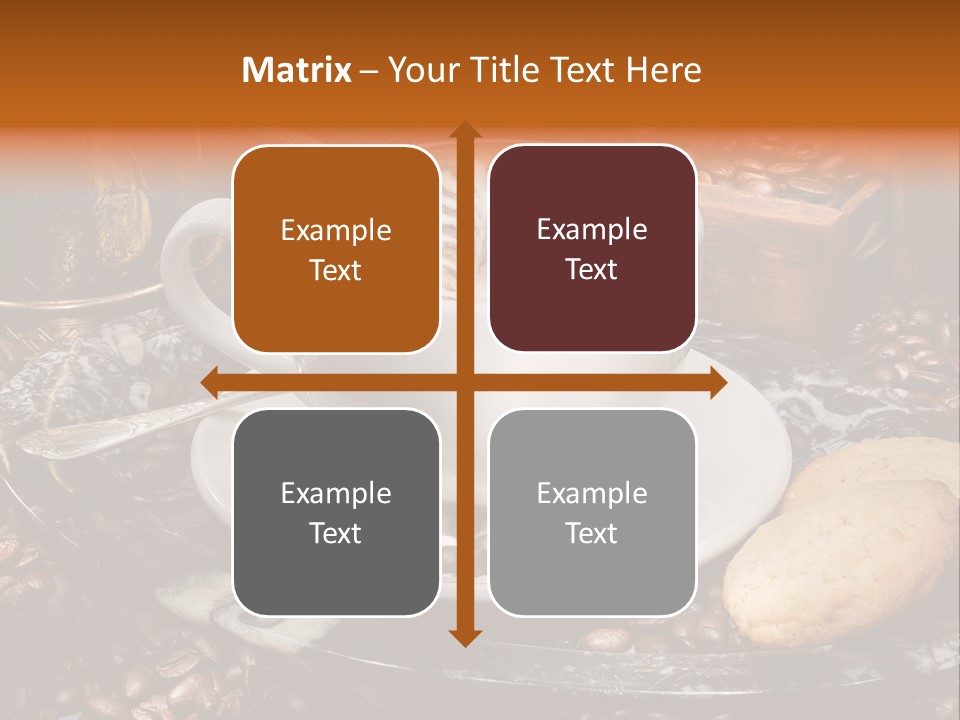 Milch Kaffeekreation Kaffeebohne PowerPoint Template