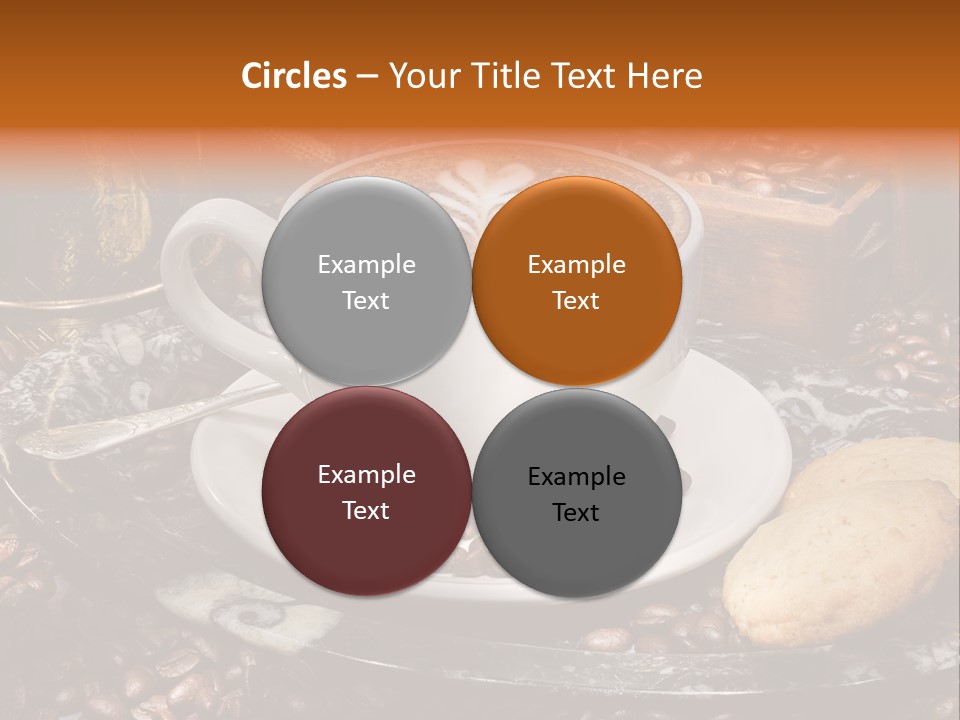 Milch Kaffeekreation Kaffeebohne PowerPoint Template