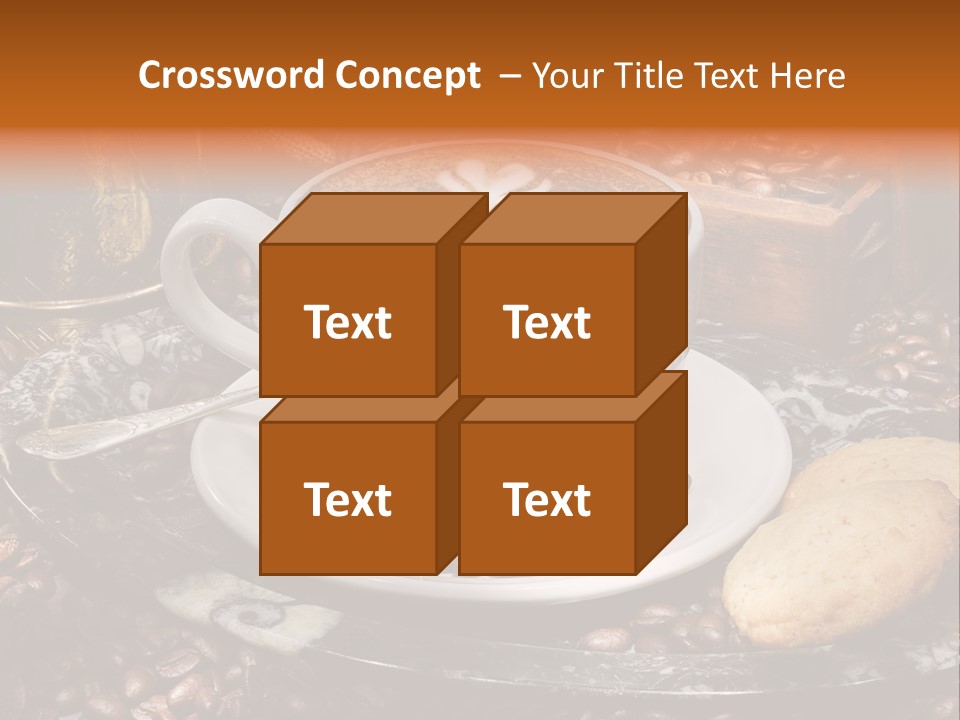 Milch Kaffeekreation Kaffeebohne PowerPoint Template