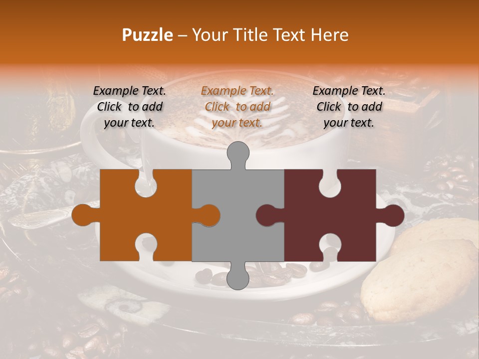 Milch Kaffeekreation Kaffeebohne PowerPoint Template