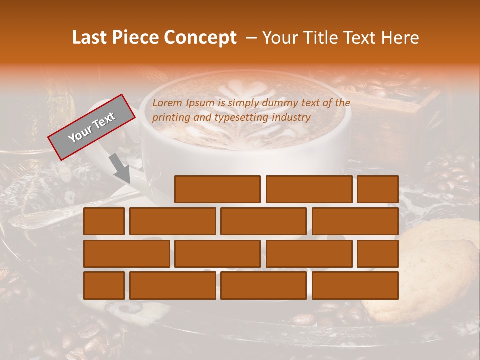 Milch Kaffeekreation Kaffeebohne PowerPoint Template