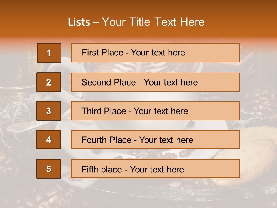 Milch Kaffeekreation Kaffeebohne PowerPoint Template