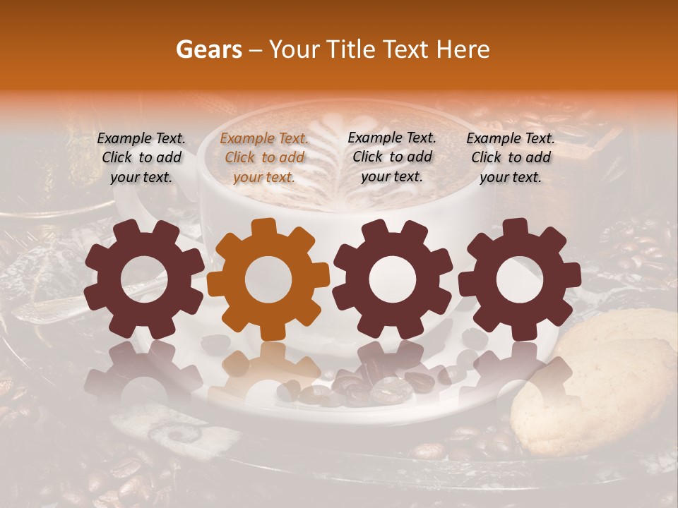 Milch Kaffeekreation Kaffeebohne PowerPoint Template