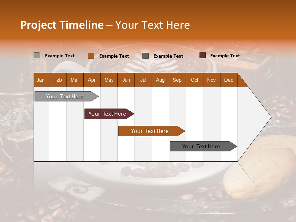 Milch Kaffeekreation Kaffeebohne PowerPoint Template