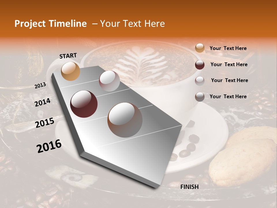 Milch Kaffeekreation Kaffeebohne PowerPoint Template