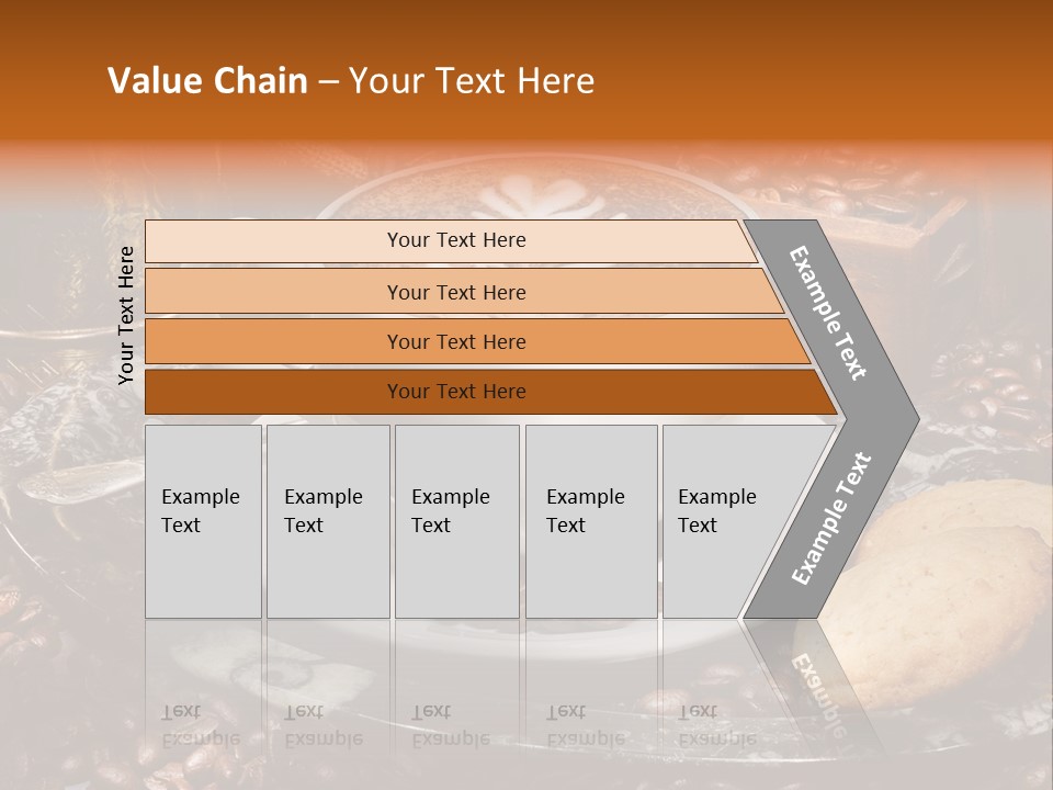 Milch Kaffeekreation Kaffeebohne PowerPoint Template