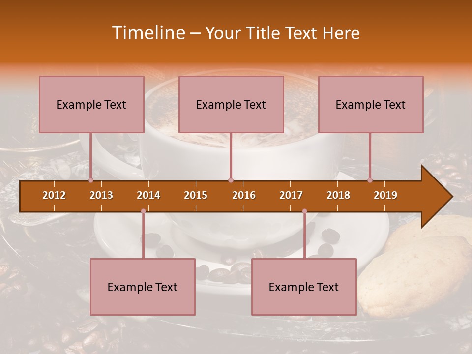 Milch Kaffeekreation Kaffeebohne PowerPoint Template