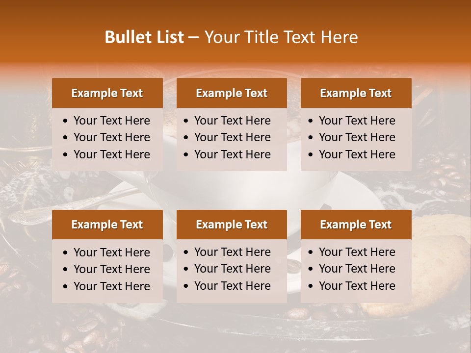 Milch Kaffeekreation Kaffeebohne PowerPoint Template