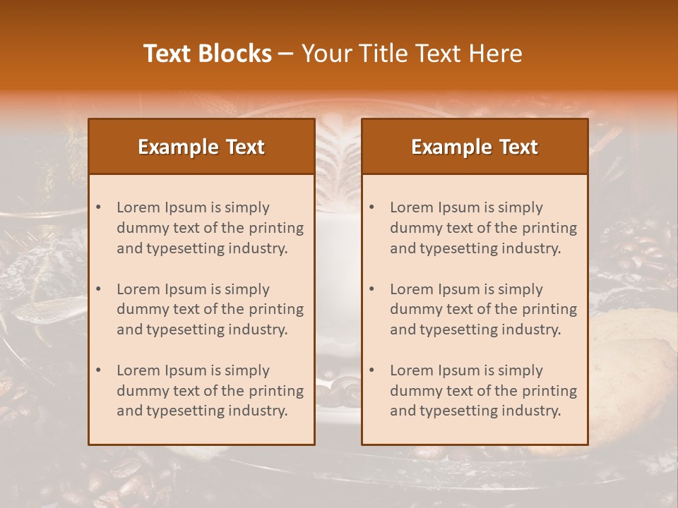Milch Kaffeekreation Kaffeebohne PowerPoint Template