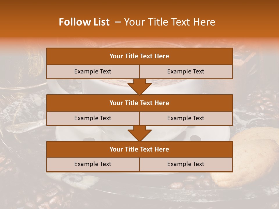 Milch Kaffeekreation Kaffeebohne PowerPoint Template