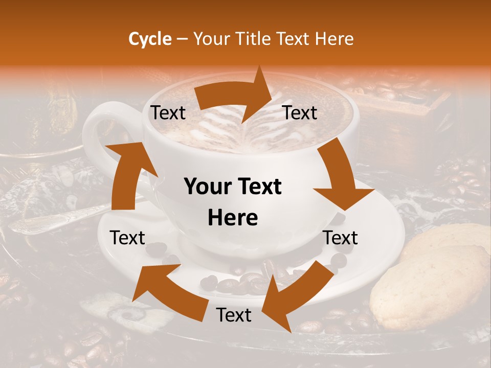 Milch Kaffeekreation Kaffeebohne PowerPoint Template