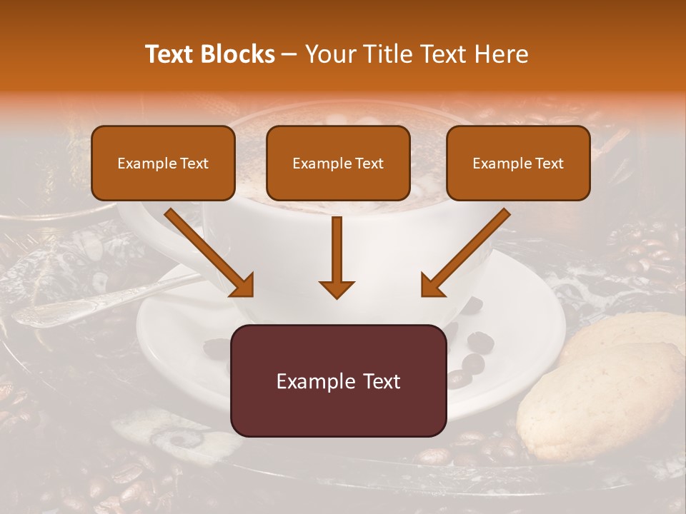 Milch Kaffeekreation Kaffeebohne PowerPoint Template