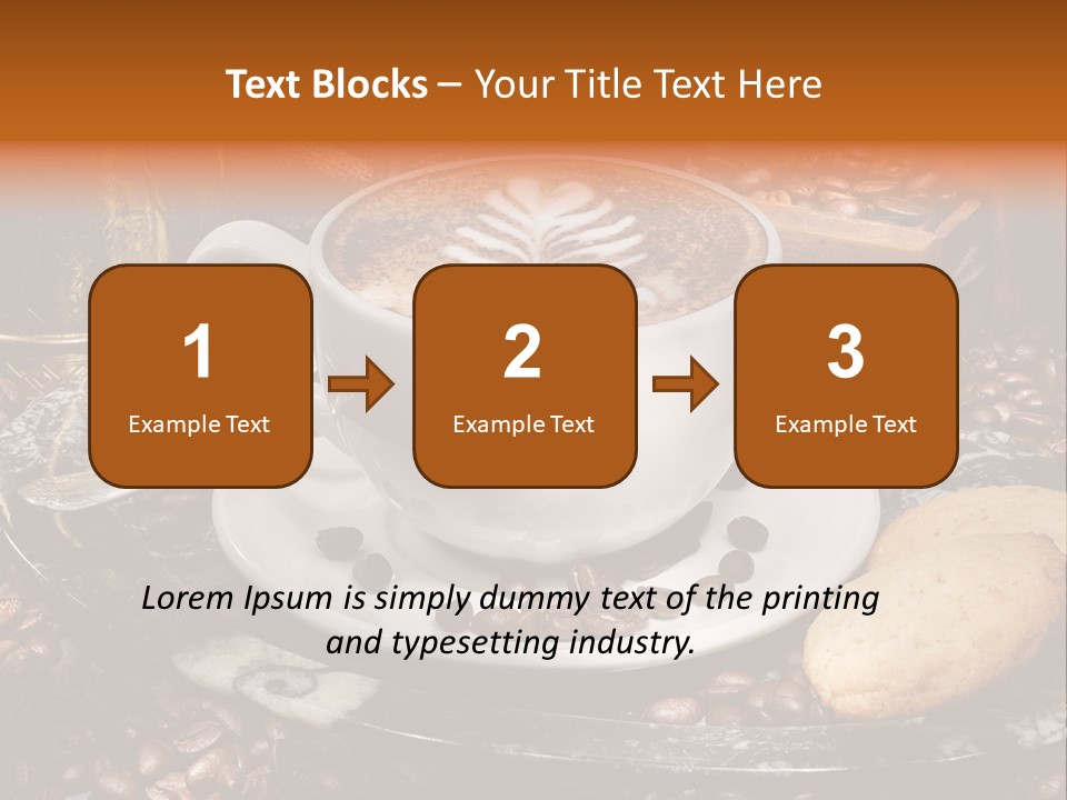 Milch Kaffeekreation Kaffeebohne PowerPoint Template