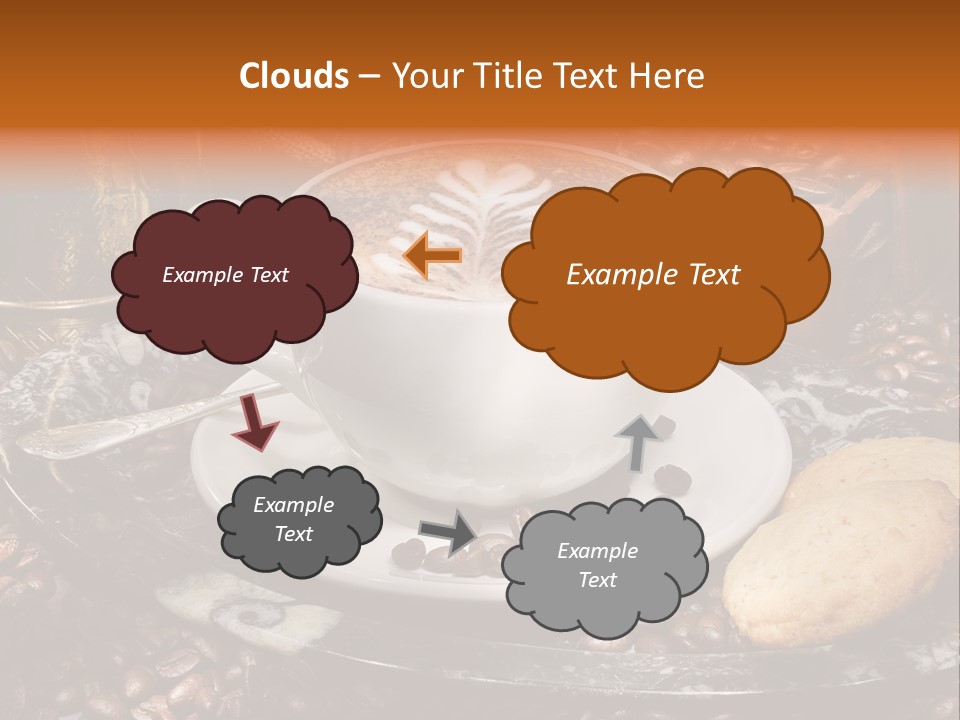 Milch Kaffeekreation Kaffeebohne PowerPoint Template