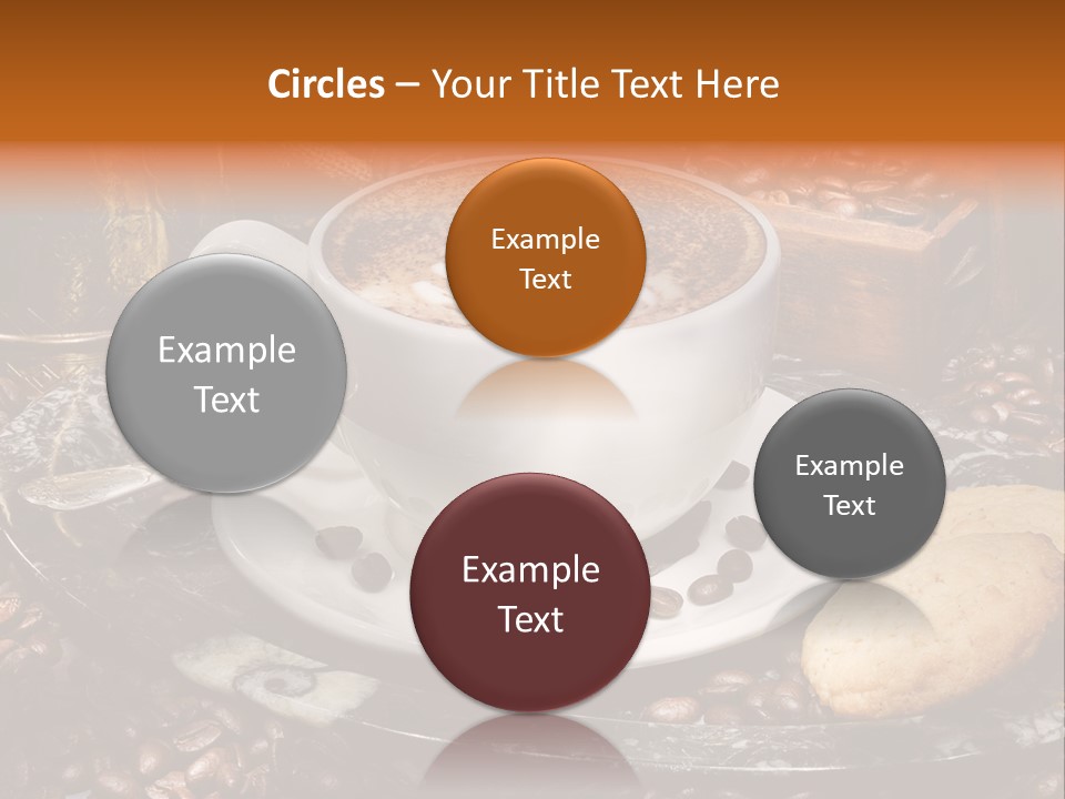 Milch Kaffeekreation Kaffeebohne PowerPoint Template