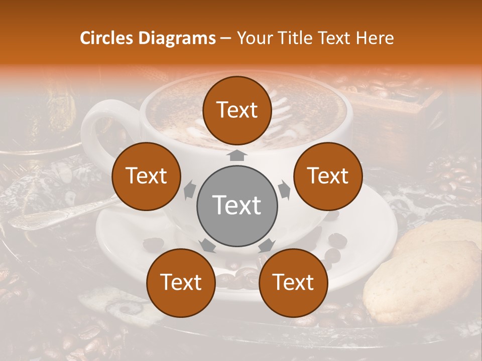 Milch Kaffeekreation Kaffeebohne PowerPoint Template