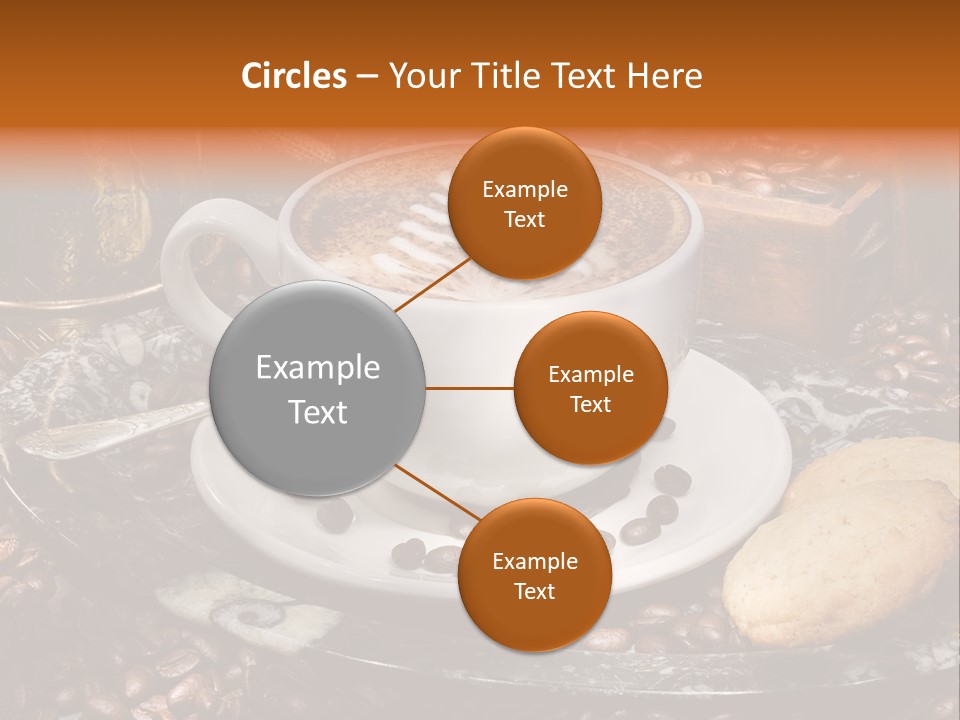 Milch Kaffeekreation Kaffeebohne PowerPoint Template