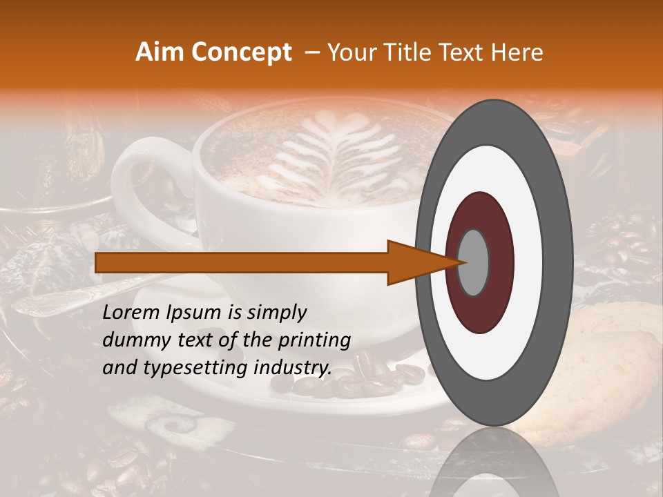 Milch Kaffeekreation Kaffeebohne PowerPoint Template