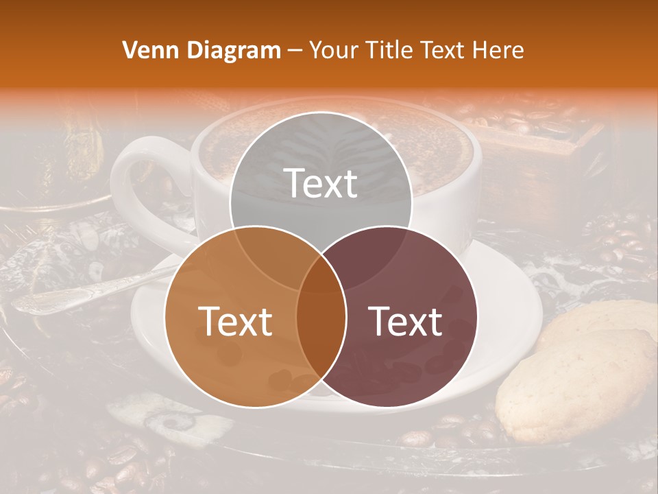 Milch Kaffeekreation Kaffeebohne PowerPoint Template