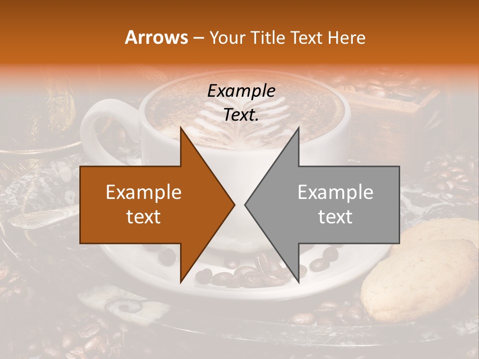 Milch Kaffeekreation Kaffeebohne PowerPoint Template