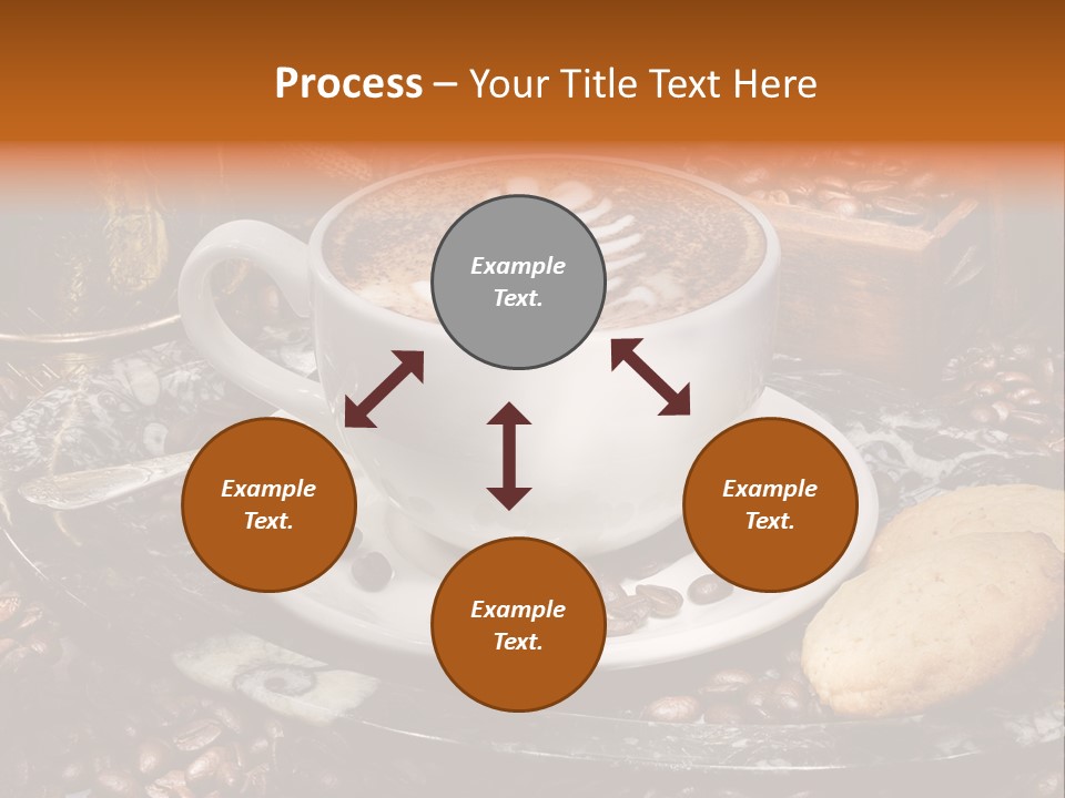 Milch Kaffeekreation Kaffeebohne PowerPoint Template