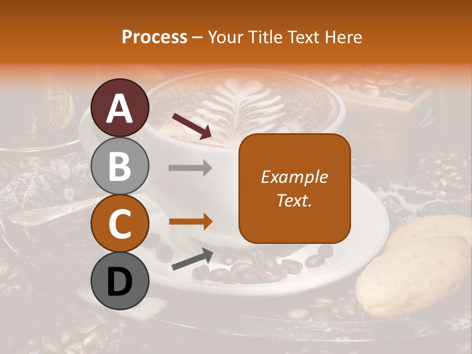 Milch Kaffeekreation Kaffeebohne PowerPoint Template